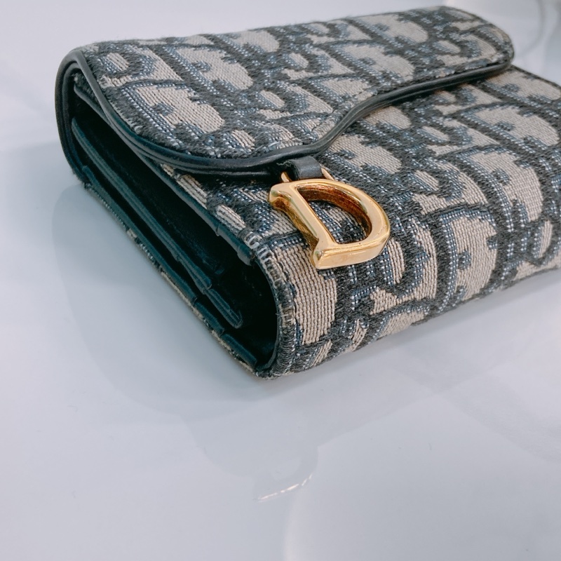 MS0577 CHRISTIAN DIOR 迪奧經典花紋三摺銀包SADDLE 3 FOLD WALLET OBLIQUE NAVY-3