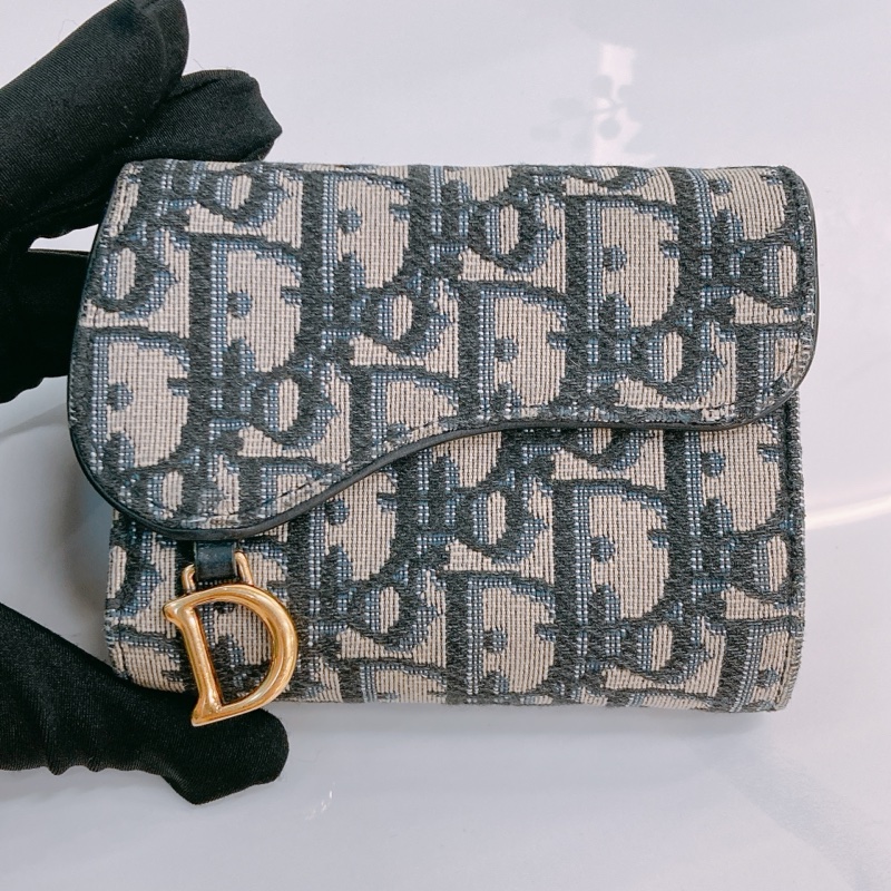 MS0577 CHRISTIAN DIOR 迪奧經典花紋三摺銀包SADDLE 3 FOLD WALLET OBLIQUE NAVY-8
