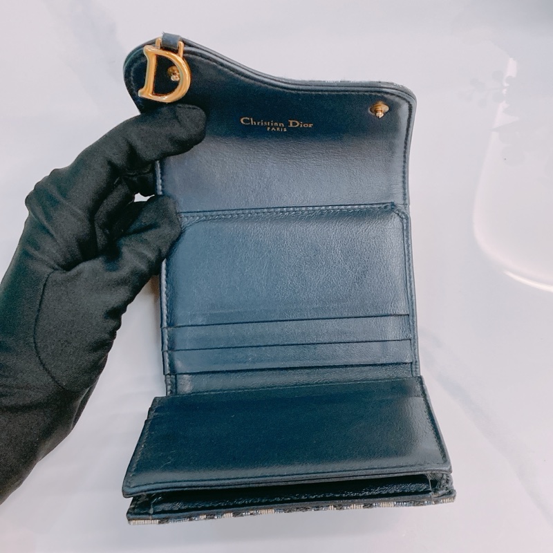 MS0577 CHRISTIAN DIOR 迪奧經典花紋三摺銀包SADDLE 3 FOLD WALLET OBLIQUE NAVY-13