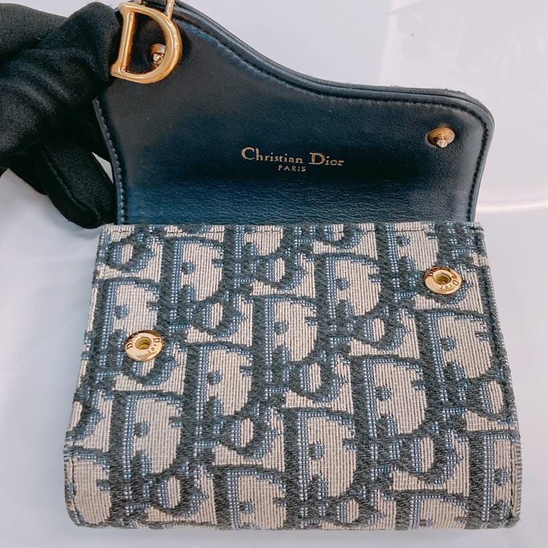 MS0577 CHRISTIAN DIOR 迪奧經典花紋三摺銀包SADDLE 3 FOLD WALLET OBLIQUE NAVY-16