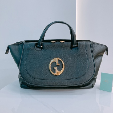 MS0580 GUCCI 古馳GG扣大號牛皮手拿包包1973 TOP HANDLE MEDIUM TOTE BAG CALFSKIN