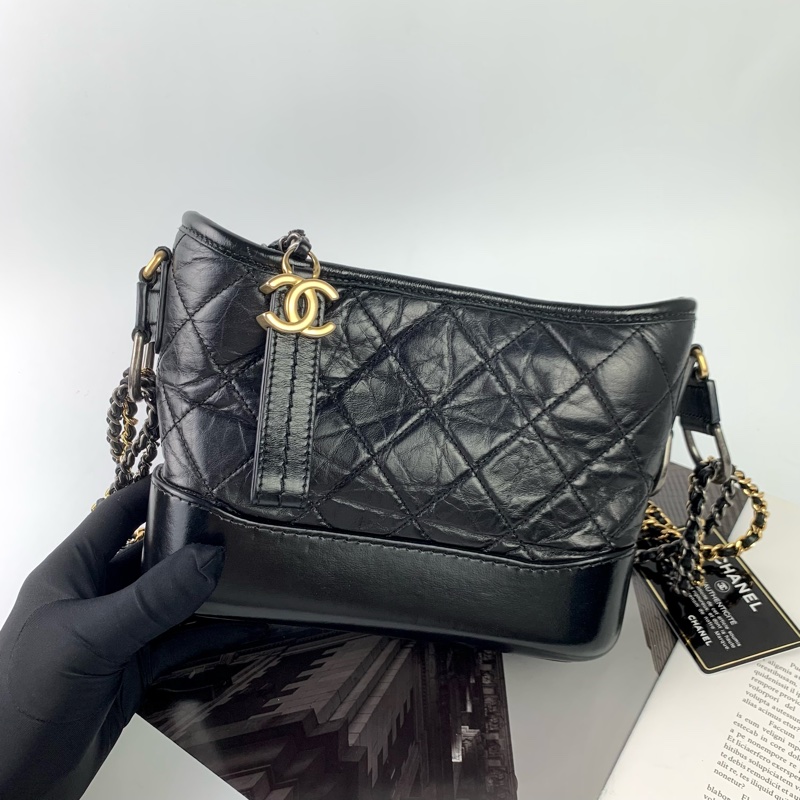 Chanel流浪包小號黑金-4