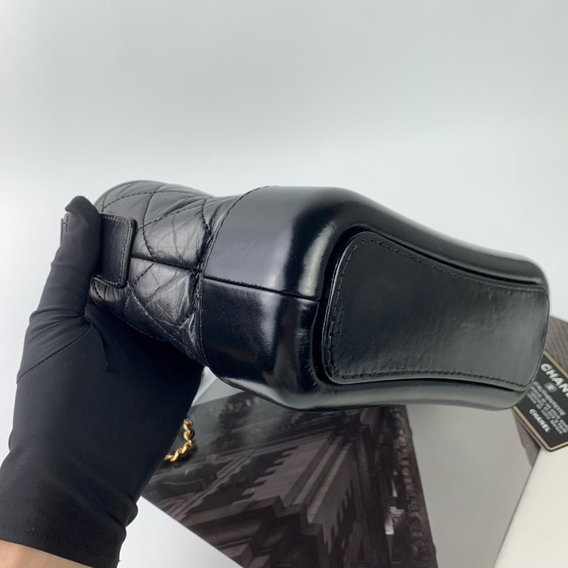 Chanel流浪包小號黑金-7