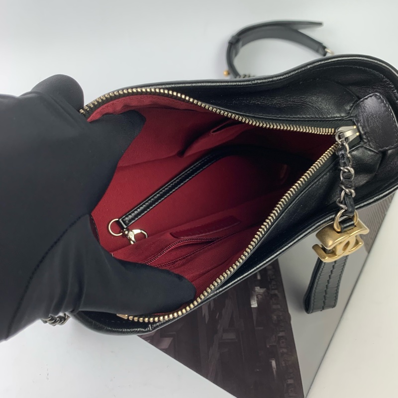 Chanel流浪包小號黑金-9