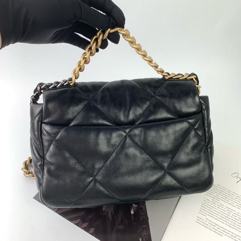 Chanel 19bag黑金小號 有專櫃購證✅-6