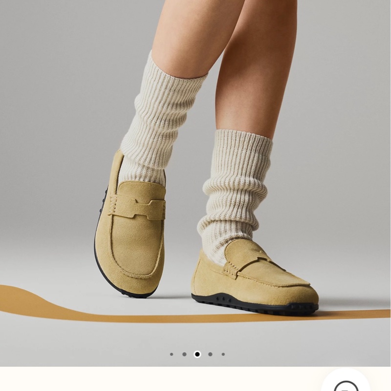 全新Hermes 愛馬仕 Lazy 樂福鞋  米色361/2-1