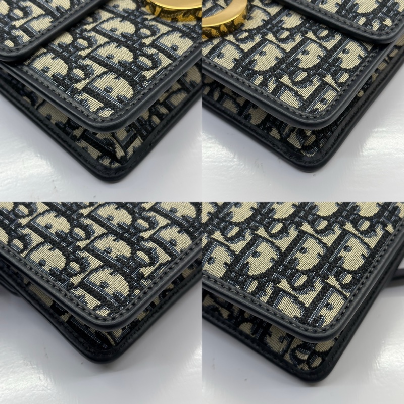 DIOR  藍色緹花蒙田包 MONTAIGNE 30 OBLIQUE SHOULDER CROSSBODY-3