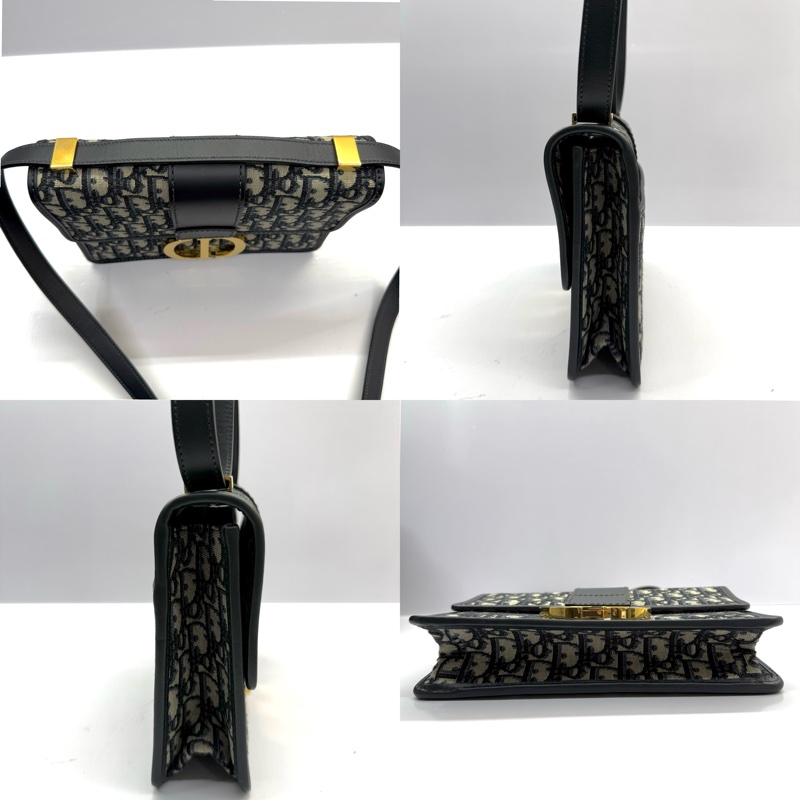 DIOR  藍色緹花蒙田包 MONTAIGNE 30 OBLIQUE SHOULDER CROSSBODY-4