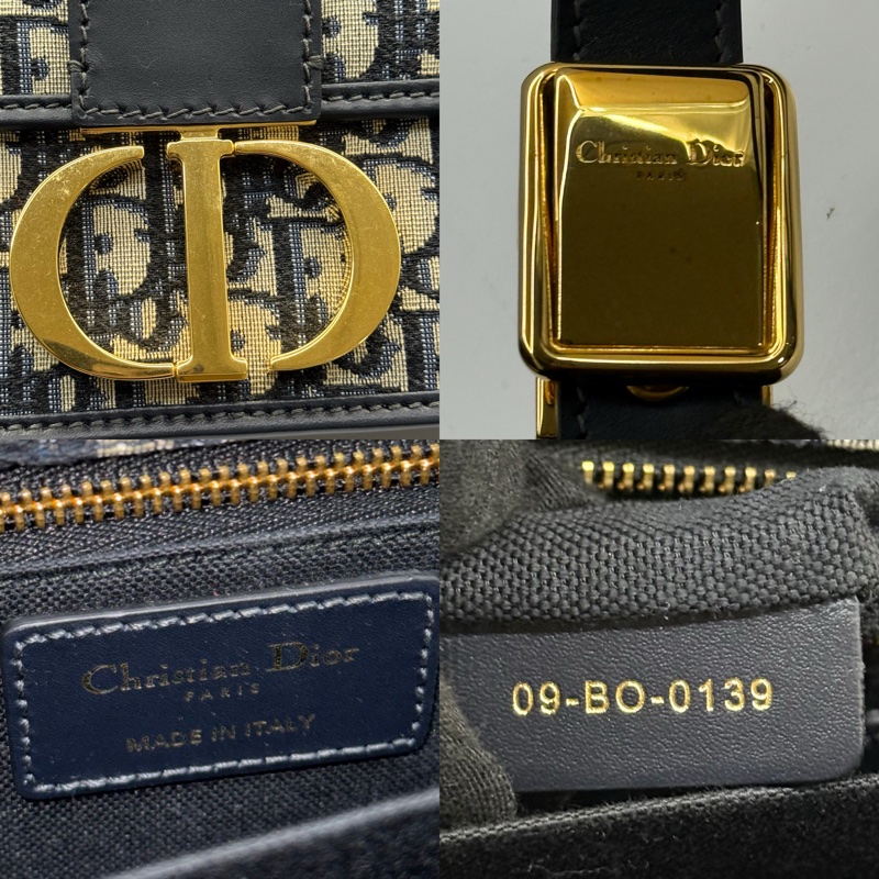 DIOR  藍色緹花蒙田包 MONTAIGNE 30 OBLIQUE SHOULDER CROSSBODY-7