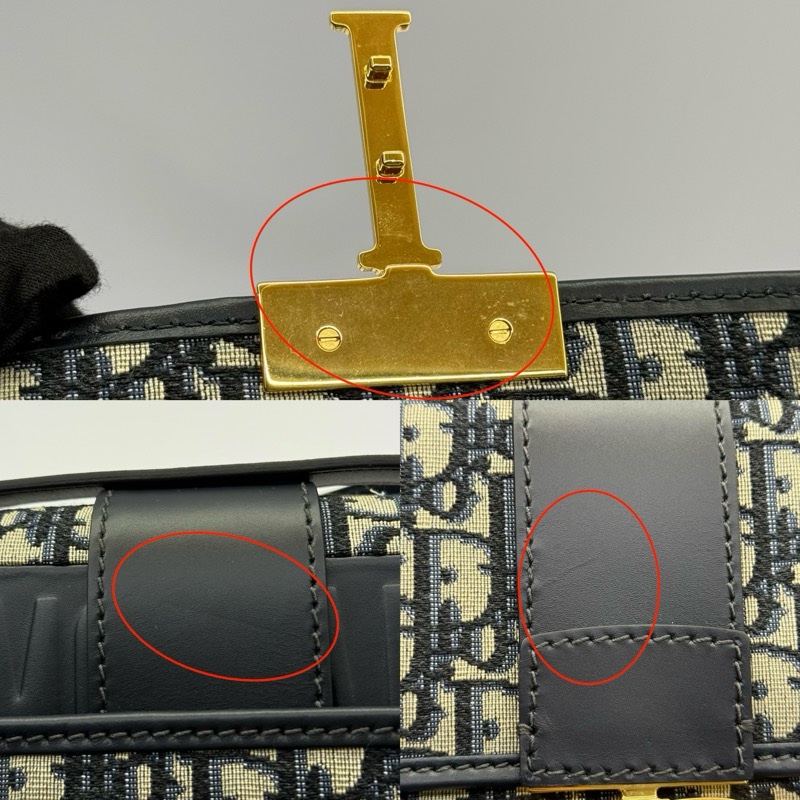 DIOR  藍色緹花蒙田包 MONTAIGNE 30 OBLIQUE SHOULDER CROSSBODY-8