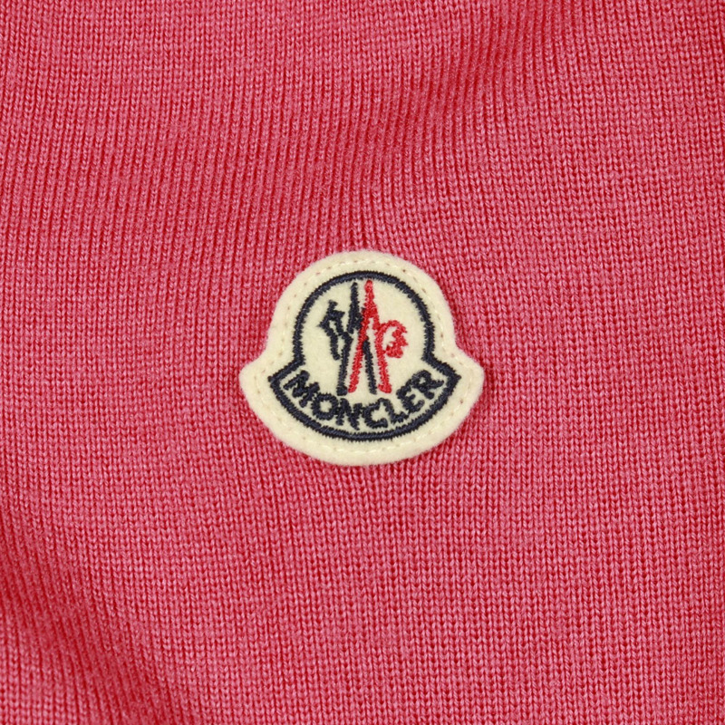 MONCLER 開襟羊毛羽絨服，尼龍羊毛混紡，粉紅色，S碼，二手女款-4