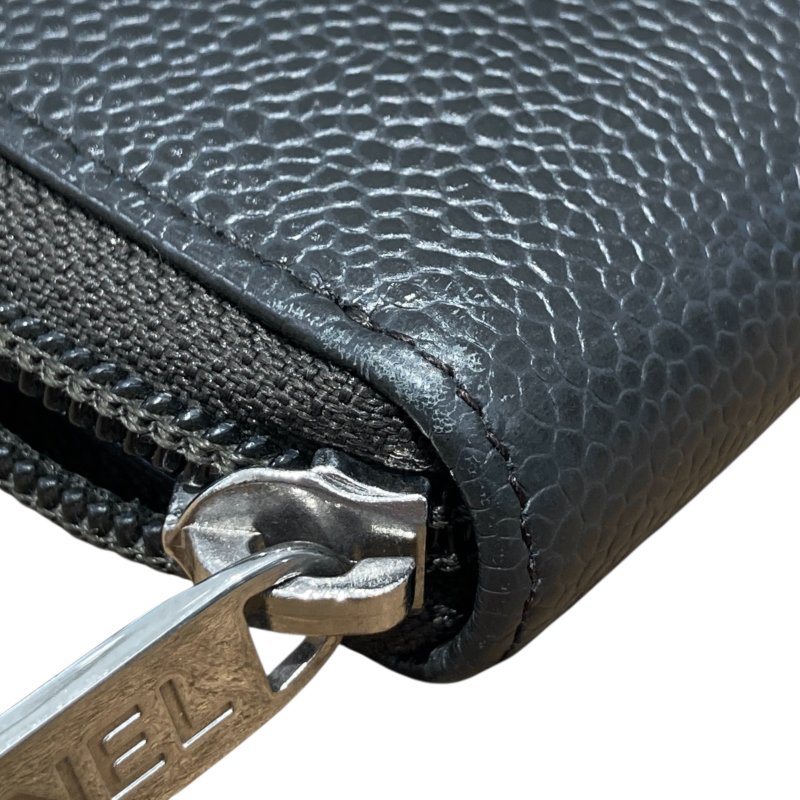 CHANEL 香奈兒 長夾 荔枝牛皮 深綠色 銀釦-8