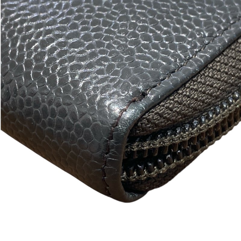 CHANEL 香奈兒 長夾 荔枝牛皮 深綠色 銀釦-9