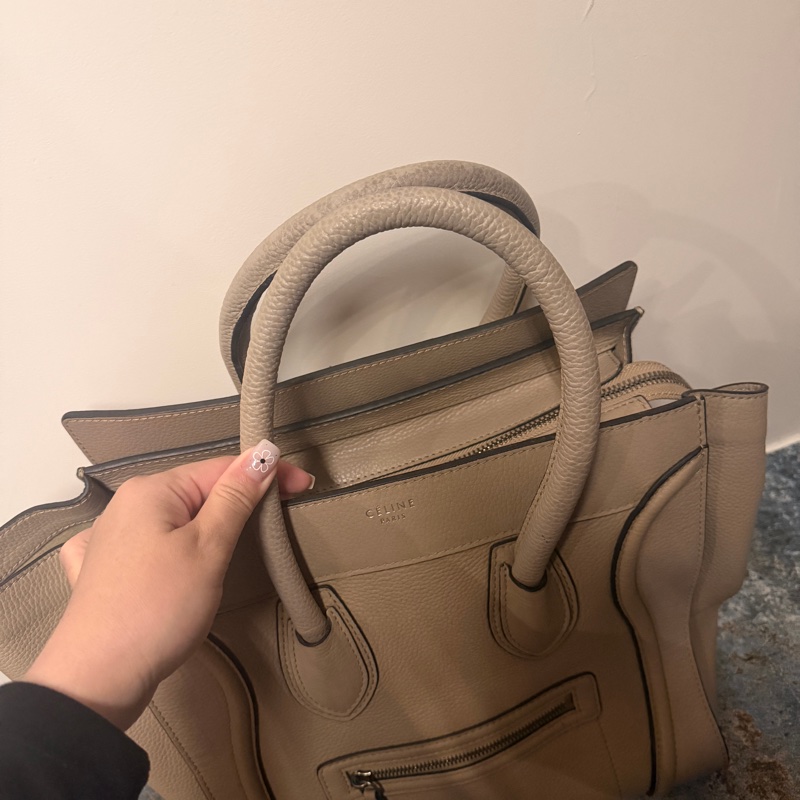 Celine 囧包奶茶灰色 手提-1