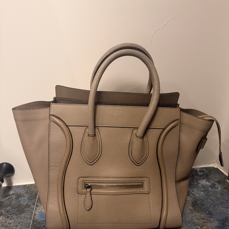 Celine 囧包奶茶灰色 手提-9