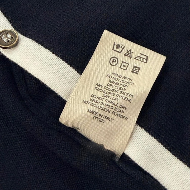 BURBERRY 倫敦 帶領戰馬針織開襟外套 深藍近黑-9