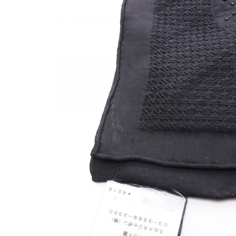 愛馬仕 Coaching Perle Bleu Noir 絲巾披肩，真絲，海軍藍，二手女款-5