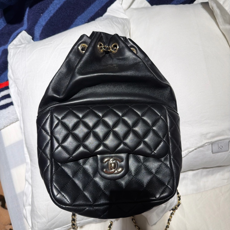 Chanel 黑色後背包-0