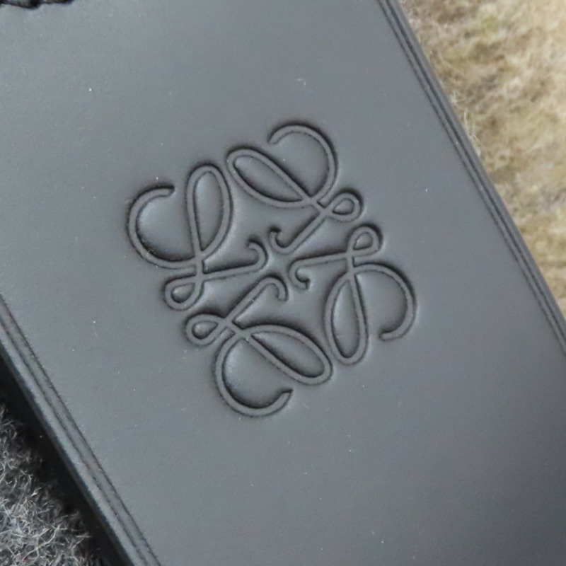 黑/棕色 牛皮 毛氈 Balloon 肩背包【LOEWE 羅威】 326.76AC30-7