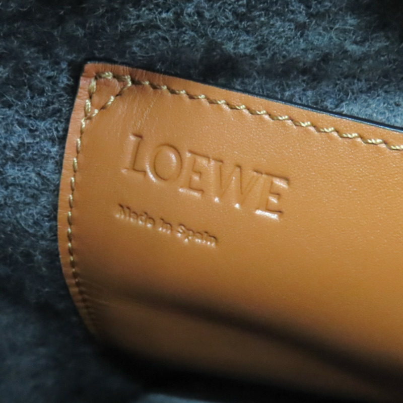 黑/棕色 牛皮 毛氈 Balloon 肩背包【LOEWE 羅威】 326.76AC30-8