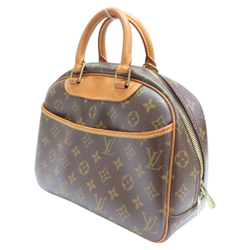 棕色 原花帆布 Trouville 手提包【LOUIS VUITTON LV 路易威登】 M42228-2
