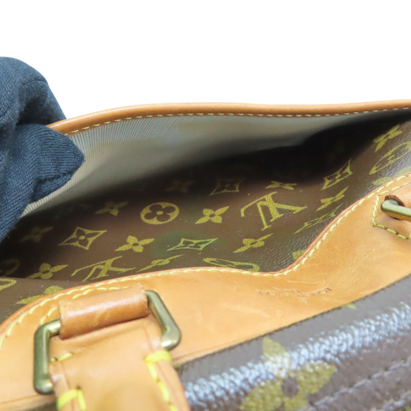棕色 原花帆布 Trouville 手提包【LOUIS VUITTON LV 路易威登】 M42228-5