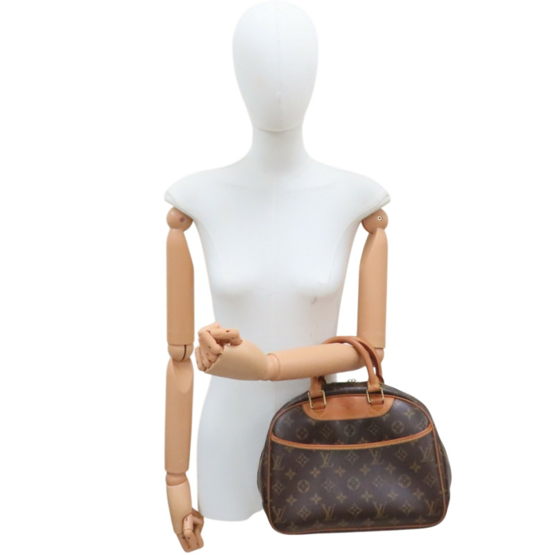 棕色 原花帆布 Trouville 手提包【LOUIS VUITTON LV 路易威登】 M42228-9
