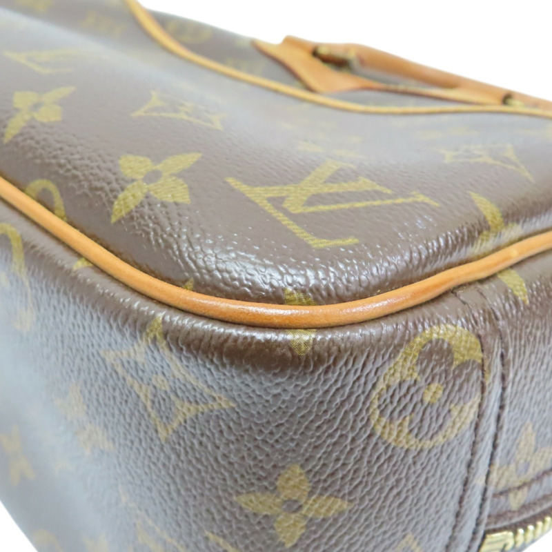棕色 原花帆布 Trouville 手提包【LOUIS VUITTON LV 路易威登】 M42228-10