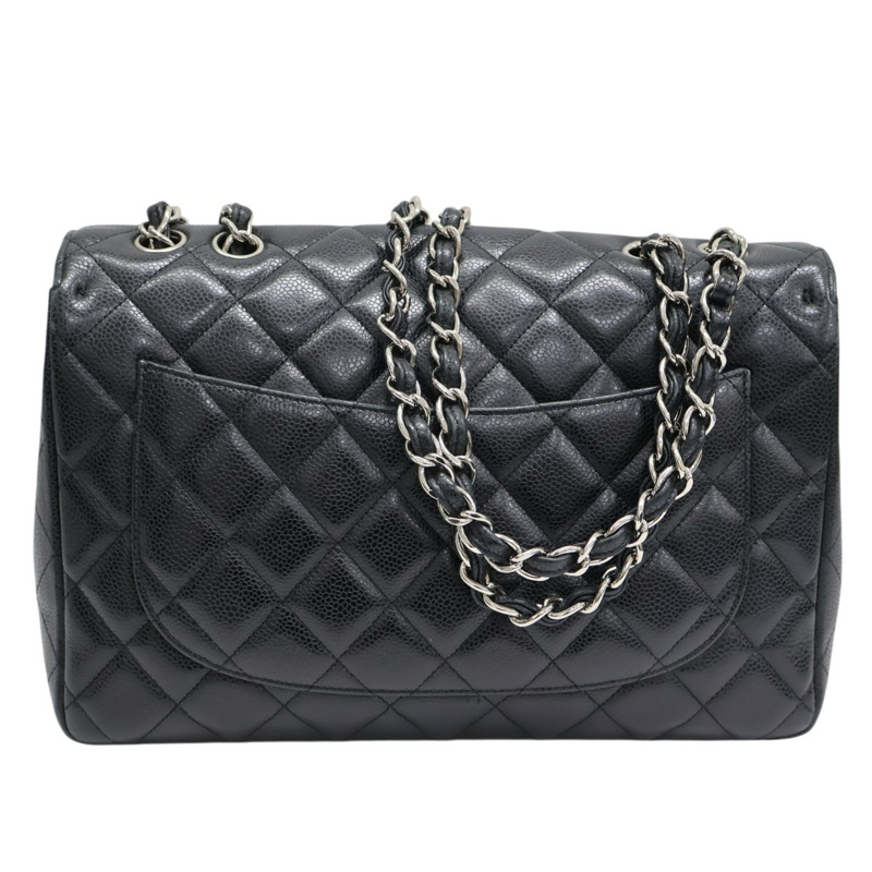 黑色 荔枝紋 牛皮 COCO Jumbo 30 肩背包 鍊帶 (無卡)【CHANEL 香奈兒】 A58600-1