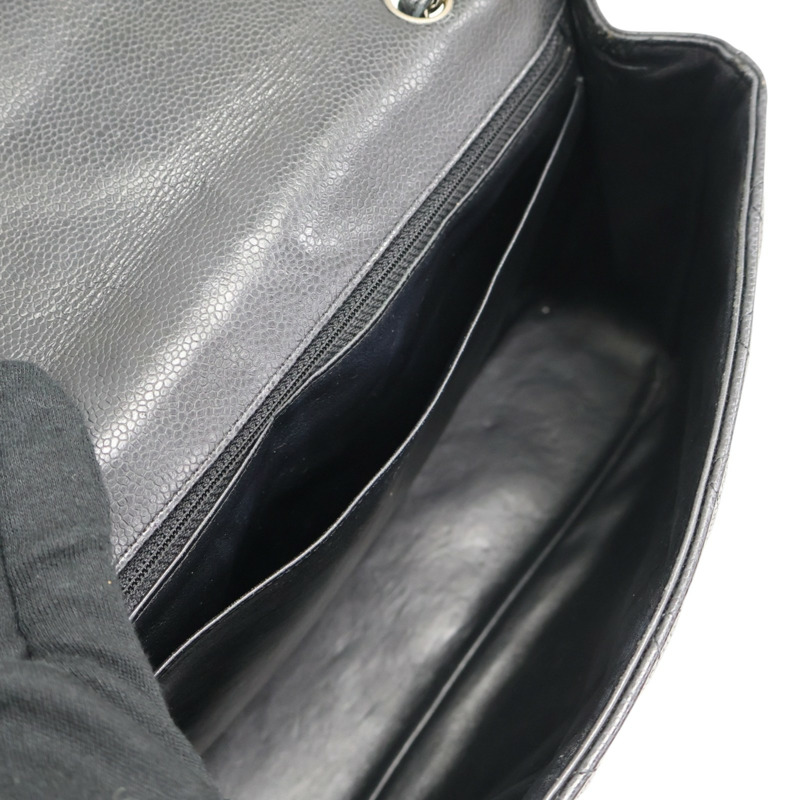 黑色 荔枝紋 牛皮 COCO Jumbo 30 肩背包 鍊帶 (無卡)【CHANEL 香奈兒】 A58600-4