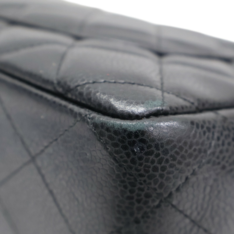 黑色 荔枝紋 牛皮 COCO Jumbo 30 肩背包 鍊帶 (無卡)【CHANEL 香奈兒】 A58600-13