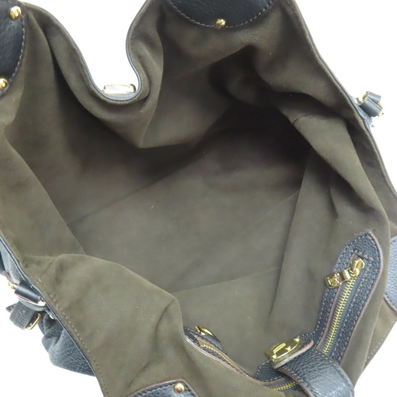 黑色 原花 牛皮 Mahina L 肩背包【LOUIS VUITTON LV 路易威登】 M95765-4