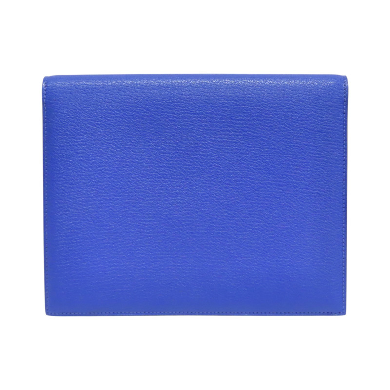 藍色 山羊皮 Verrou clutch 手拿包 A刻【HERMES 愛馬仕】-1