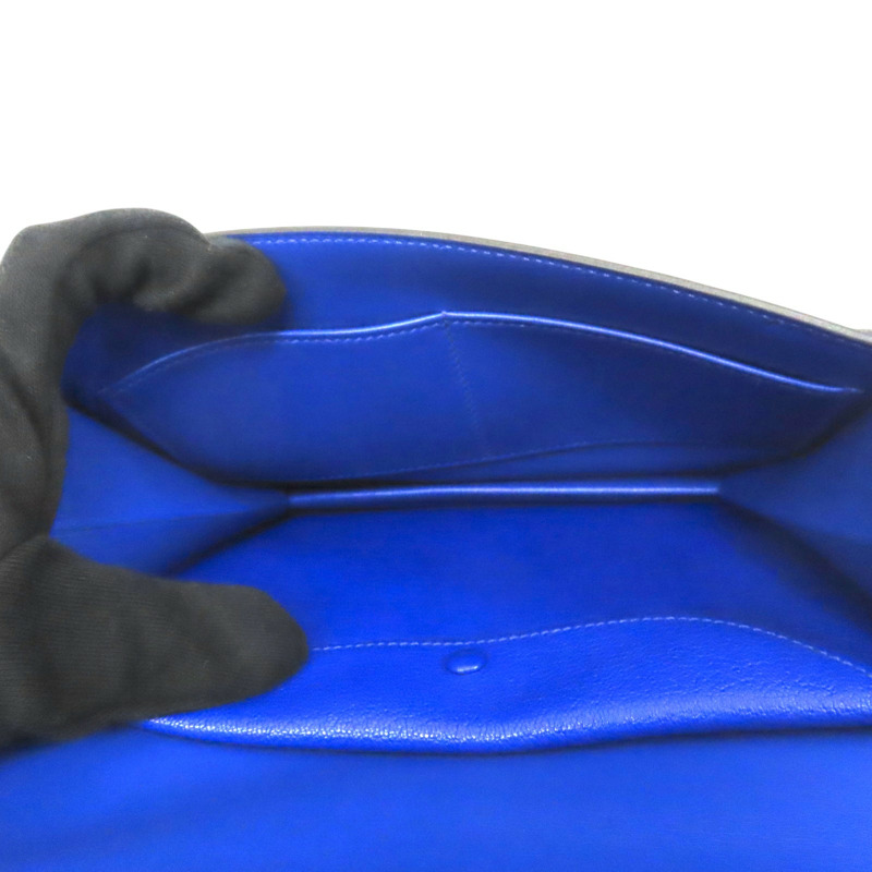 藍色 山羊皮 Verrou clutch 手拿包 A刻【HERMES 愛馬仕】-8