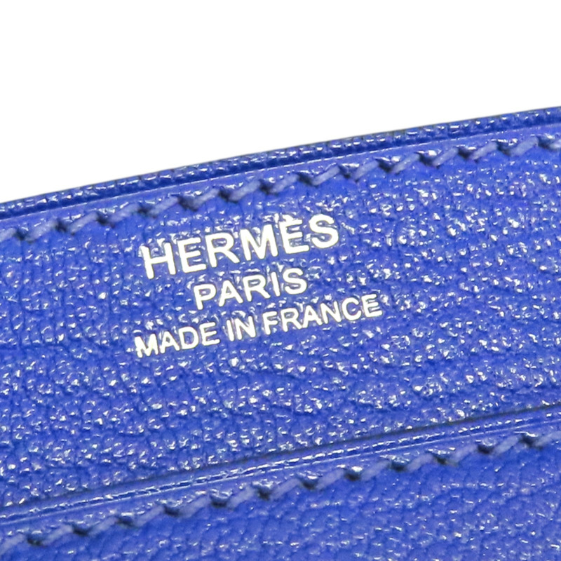 藍色 山羊皮 Verrou clutch 手拿包 A刻【HERMES 愛馬仕】-9
