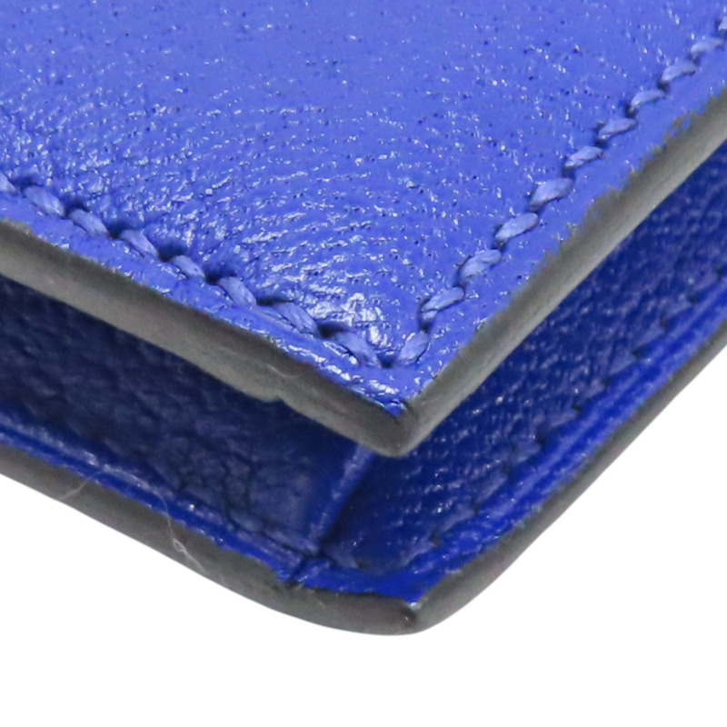 藍色 山羊皮 Verrou clutch 手拿包 A刻【HERMES 愛馬仕】-13