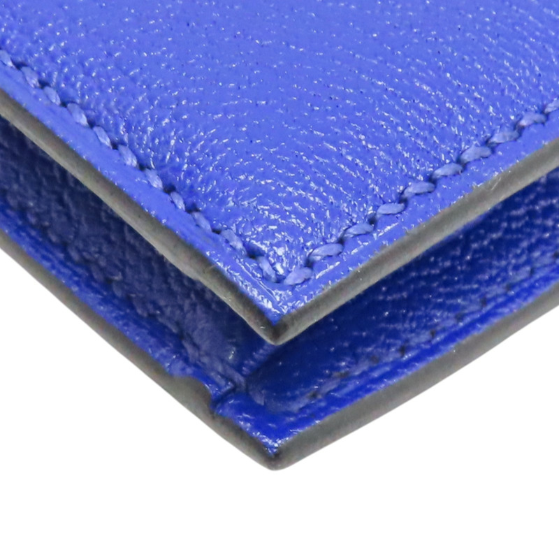 藍色 山羊皮 Verrou clutch 手拿包 A刻【HERMES 愛馬仕】-15