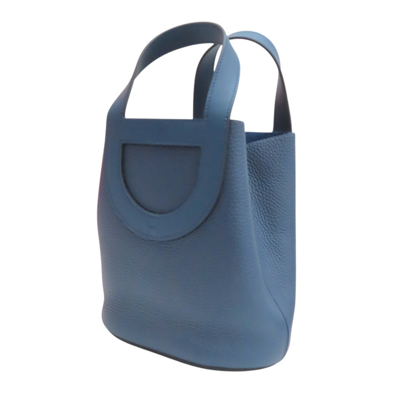 普魯士藍 TC牛皮 In The Loop 18 手提包 B刻【HERMES 愛馬仕】 H084274CC-2