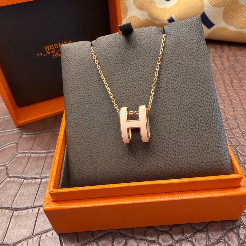 Hermes POP H 粉紅色項鍊-1