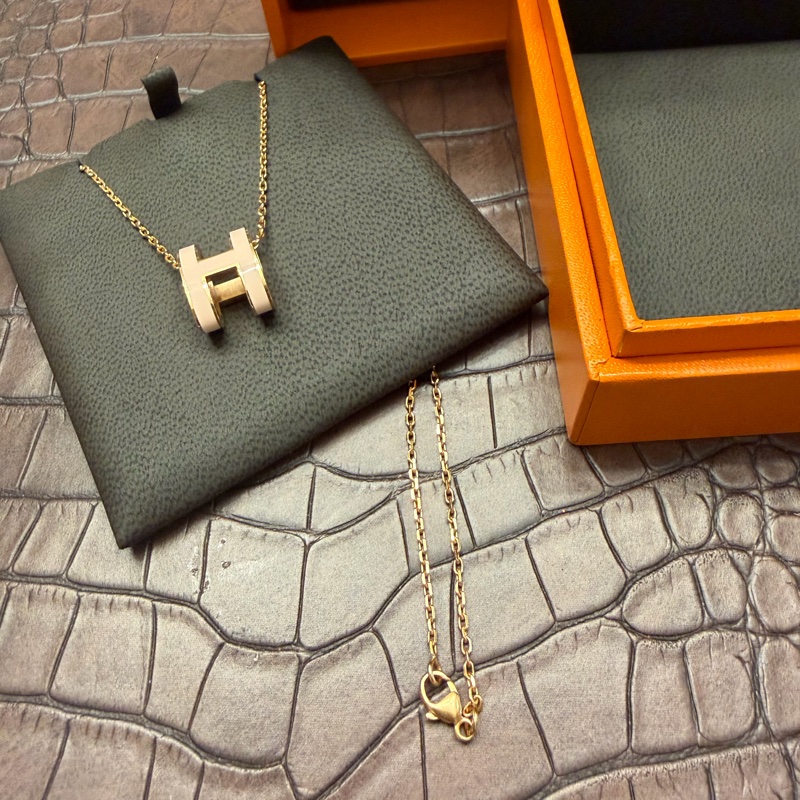 Hermes POP H 粉紅色項鍊-5