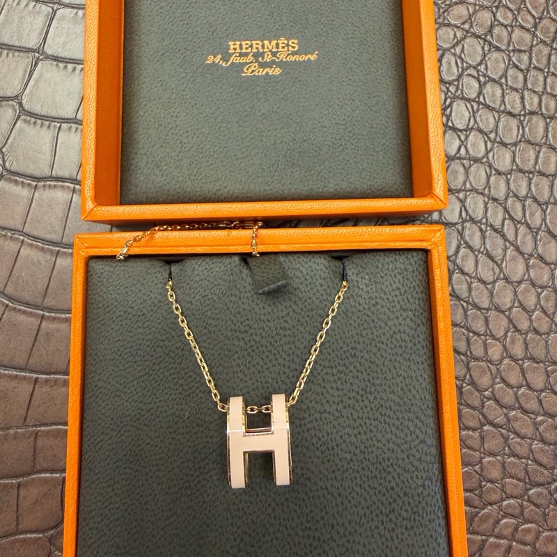 Hermes POP H 粉紅色項鍊-11