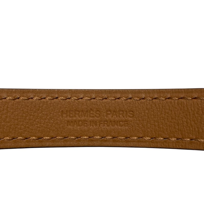 HERMES 愛馬仕 B刻印 POP H 15 BELT 皮帶 80CM 棕色 金色 淡黃色 雙色-4