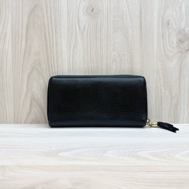 GUCCI甜價🧧黑色牛皮SOHO長夾/598187-1