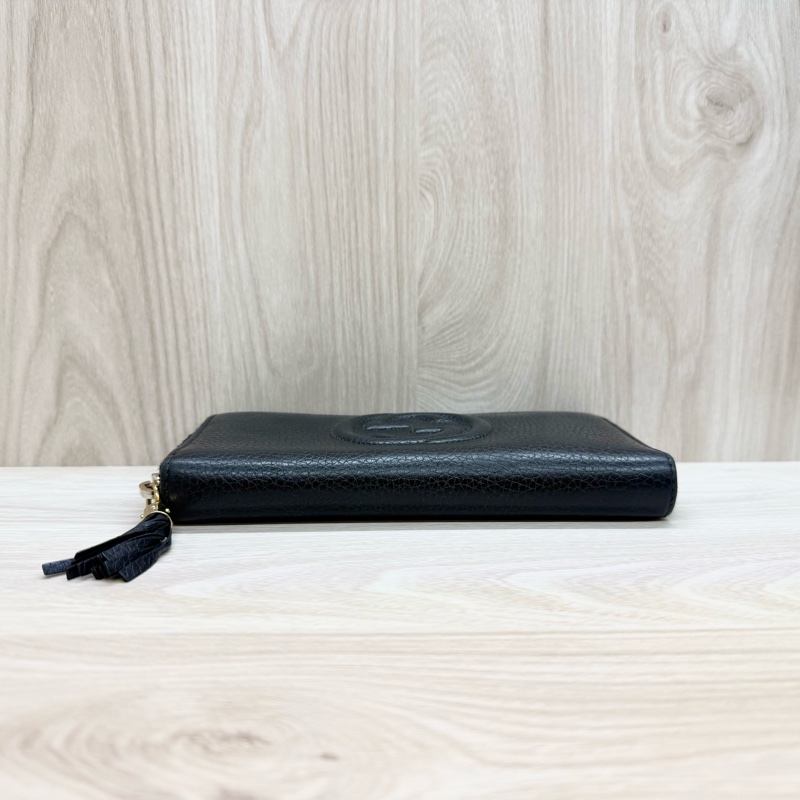 GUCCI甜價🧧黑色牛皮SOHO長夾/598187-5