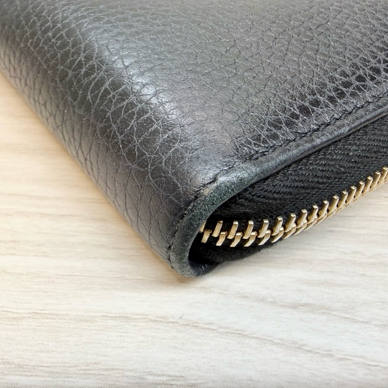 GUCCI甜價🧧黑色牛皮SOHO長夾/598187-9