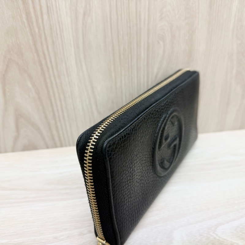 GUCCI甜價🧧黑色牛皮SOHO長夾/598187-13