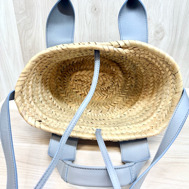 CHLOE氣質🫶🏼灰藍拉菲草編織包CHC23SS304J66-4