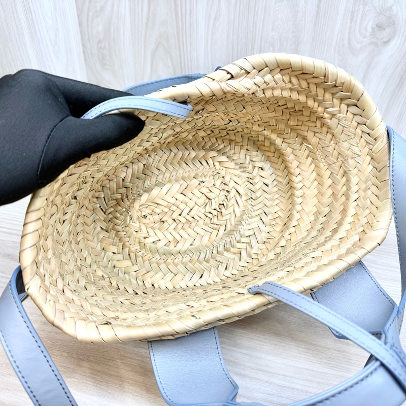 CHLOE氣質🫶🏼灰藍拉菲草編織包CHC23SS304J66-5