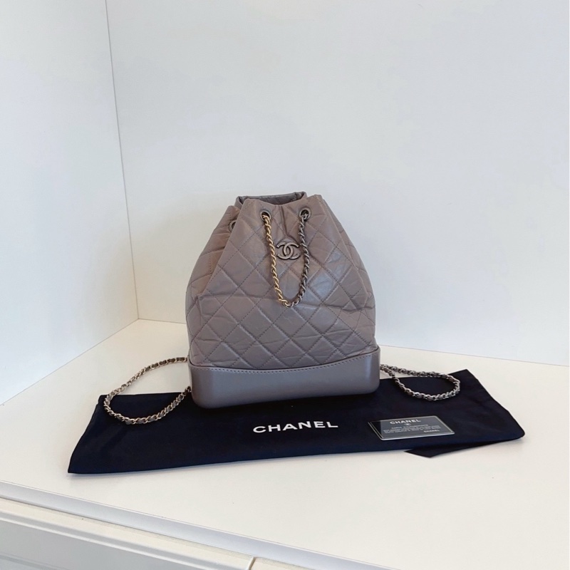 【98新🆕】Chanel Gabrielle流浪雙肩包🐘大象灰菱格 中號背包-0