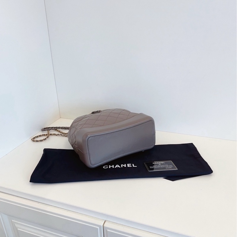 【98新🆕】Chanel Gabrielle流浪雙肩包🐘大象灰菱格 中號背包-3